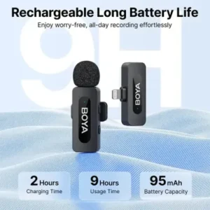 Boya BY-V1 V2.0 Ultracompact 2.4GHz Wireless Microphone System for IOS Device - Image 3